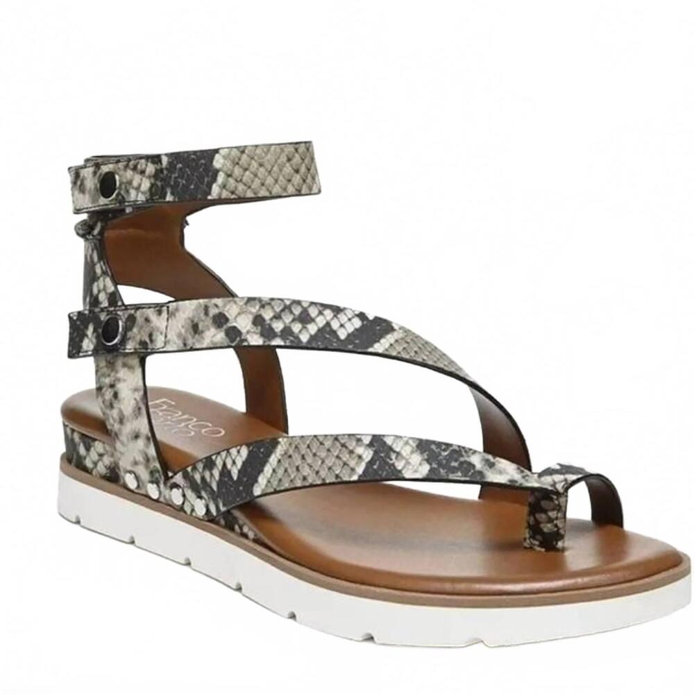 NEW FRANCO SARTO women's daven sport bottom sandal in snake print